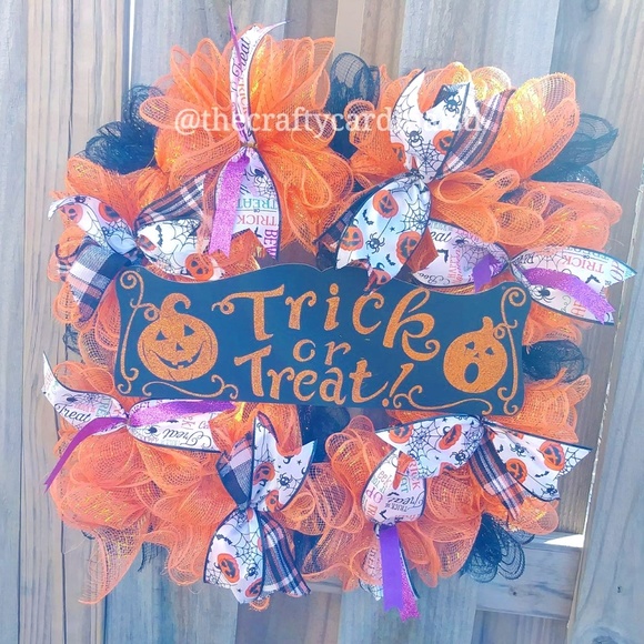 Handmade Other - Square Halloween Trick OR Treat Wreath
